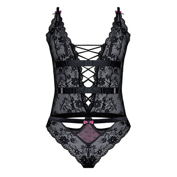 Roza Lace Corset Set Women Black Lingerie Sets